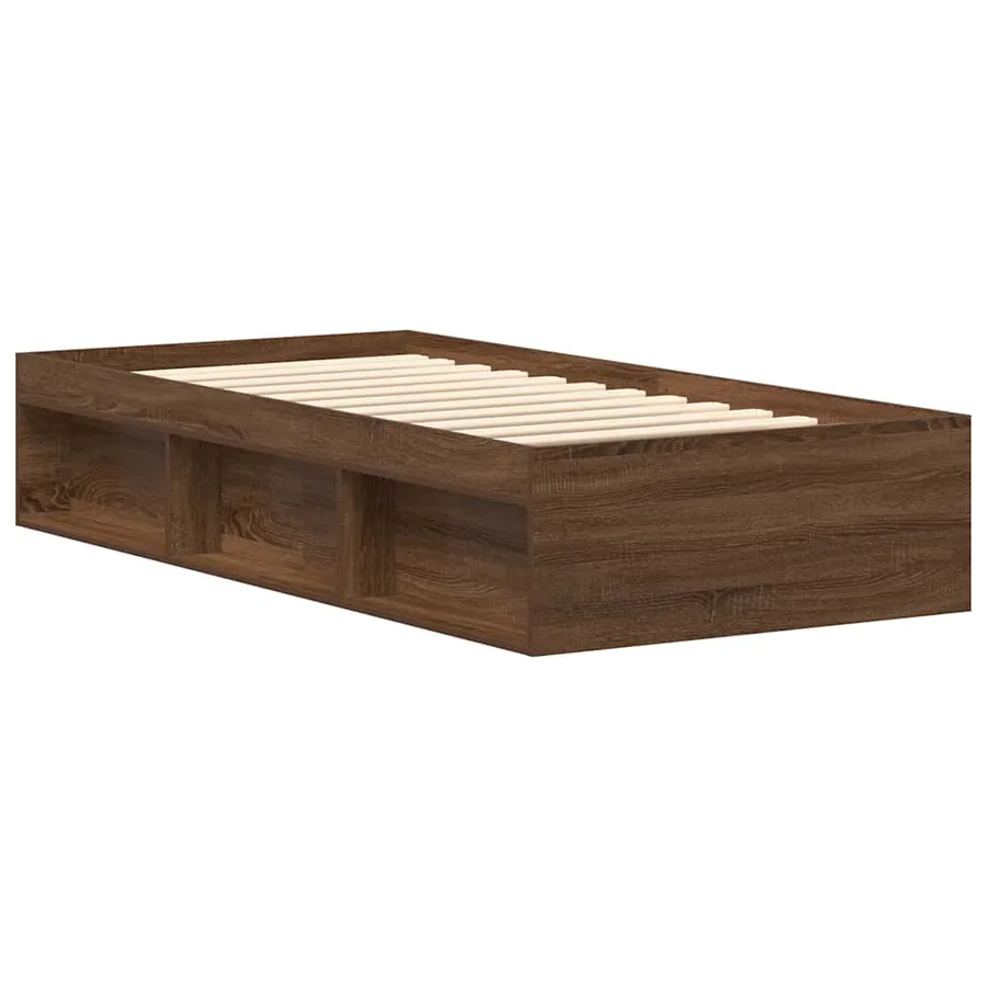 Cadre de lit sans matelas chêne marron 90x200 cm - 4