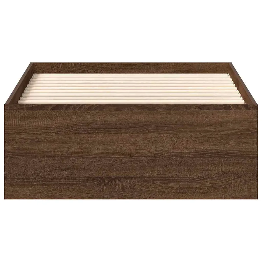 Cadre de lit sans matelas chêne marron 90x200 cm - 5