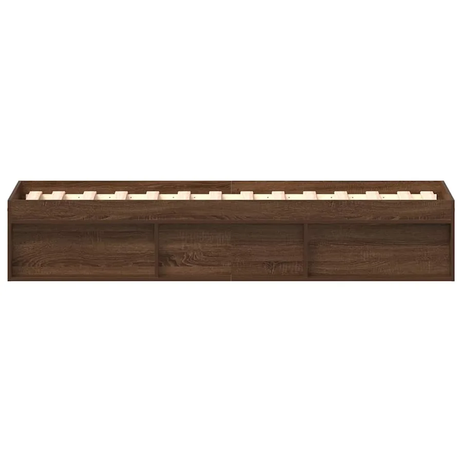 Cadre de lit sans matelas chêne marron 90x200 cm - 6