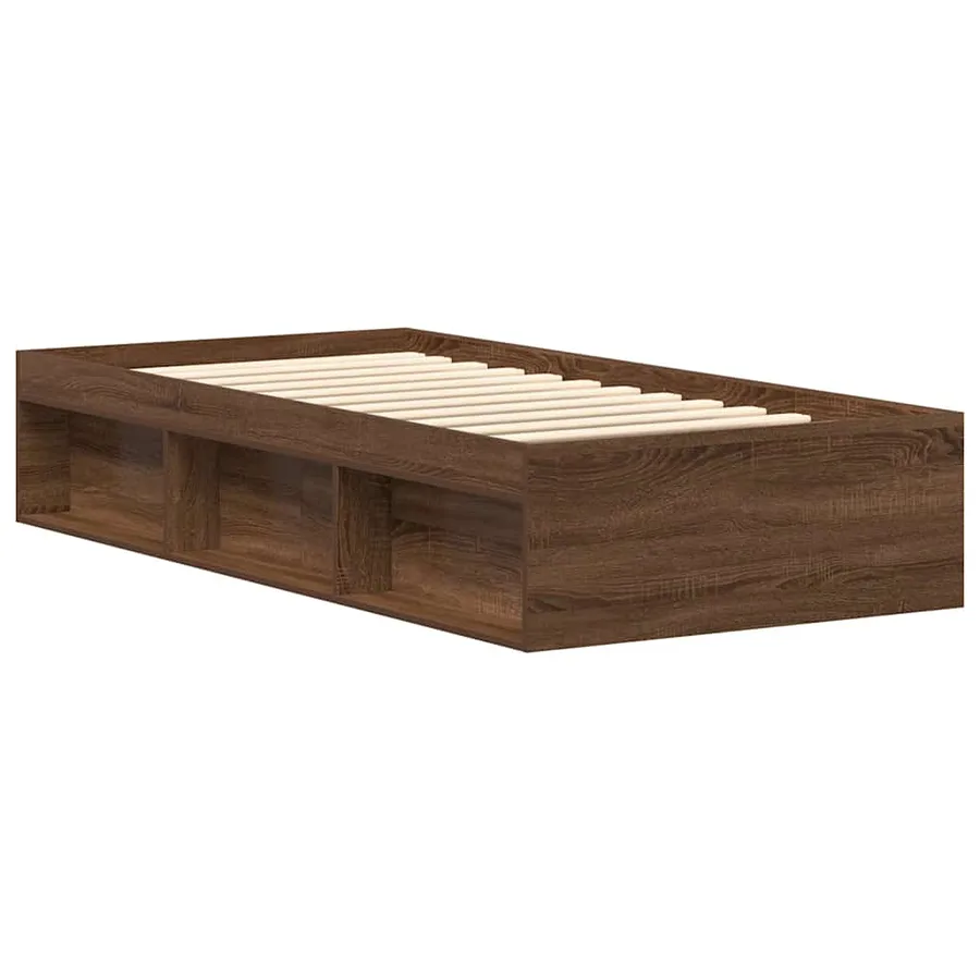 Cadre de lit sans matelas chêne marron 90x200 cm - 7