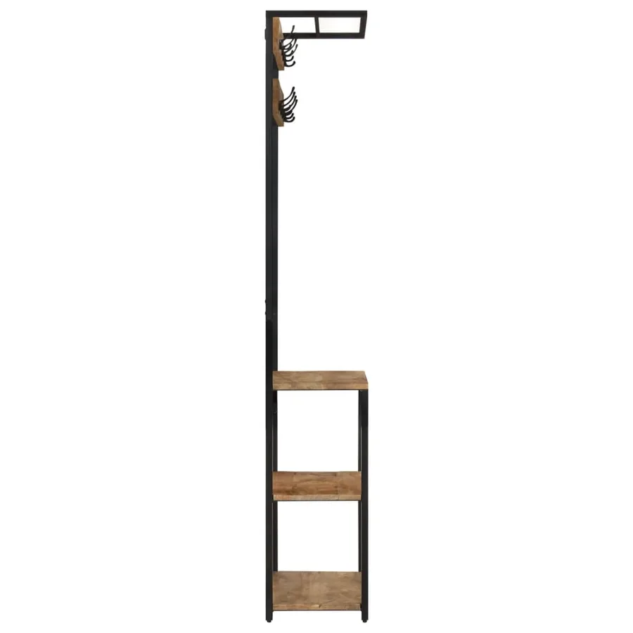 Porte-manteau et rangement des chaussures bois de manguier fer - 3