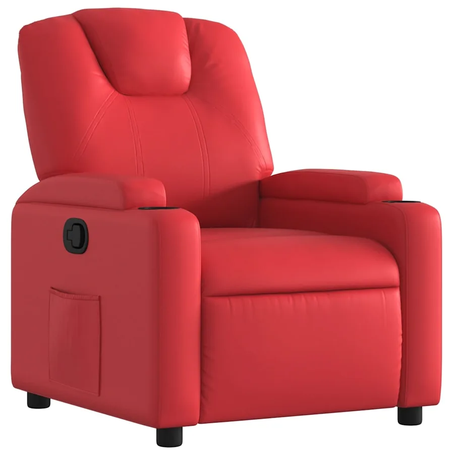 Fauteuil inclinable Rouge Similicuir - 2