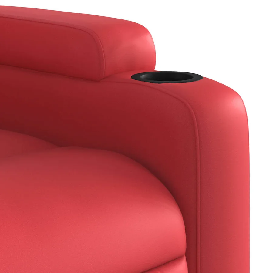 Fauteuil inclinable Rouge Similicuir - 8