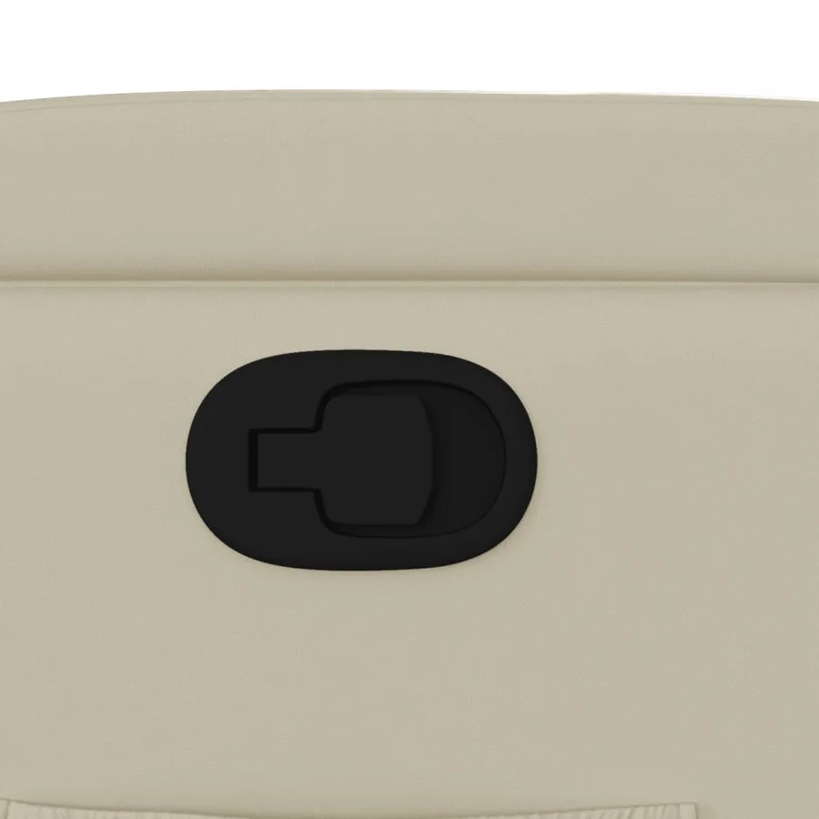 Fauteuil inclinable en similicuir crème - 9