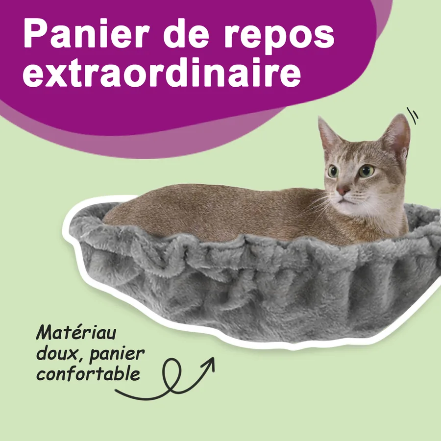 Arbre à chat avec griffoirs en sisal Gris clair 155 cm - 10
