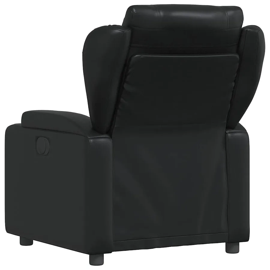 Fauteuil inclinable en similicuir noir - 5