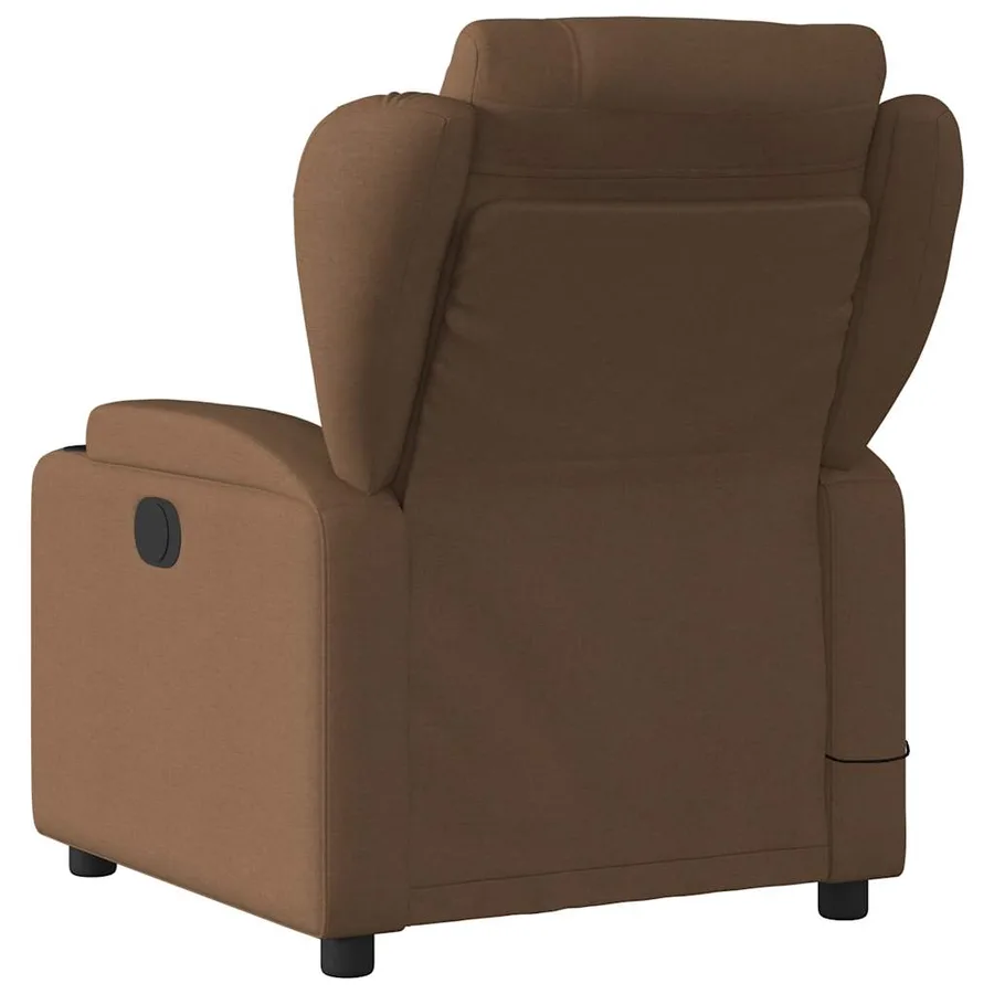 Fauteuil de massage inclinable Marron Tissu - 4