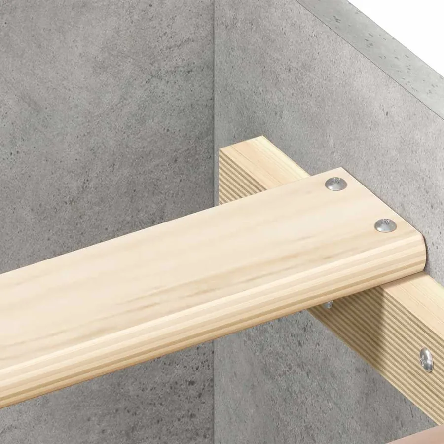Cadre de lit sans matelas gris béton 100x200 cm - 9