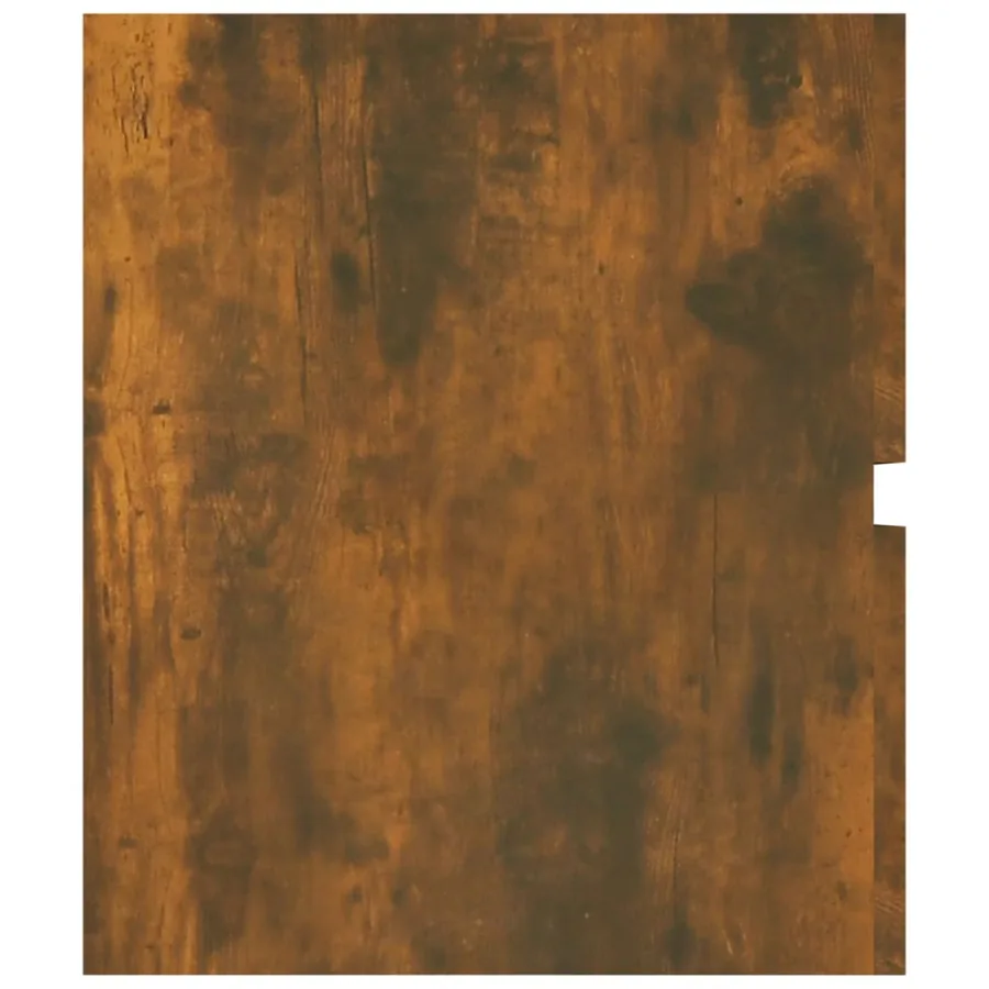 Armoire de lavabo Chêne fumé 100x38,5x45 cm Bois d'ingénierie - 5