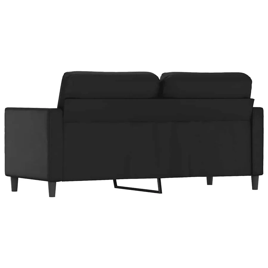 Canapé à 2 places Noir 140 cm Similicuir - 6