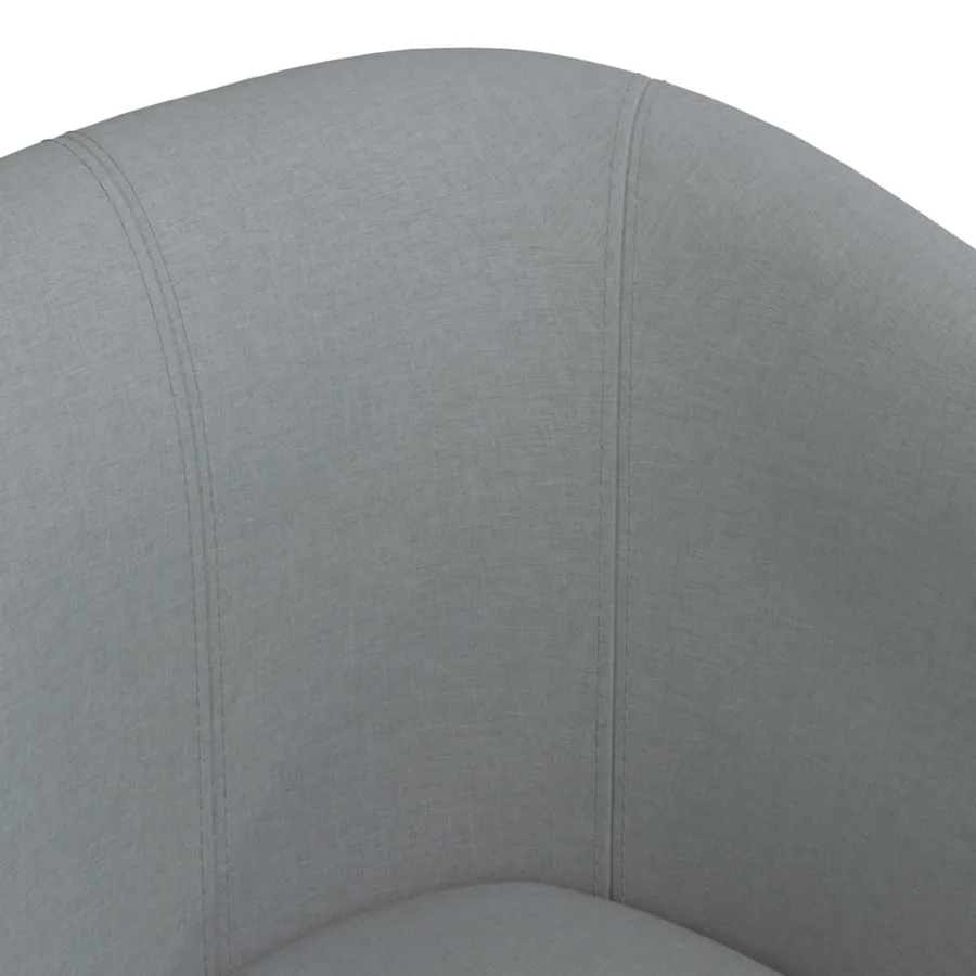 Chaise cabriolet gris clair tissu - 6