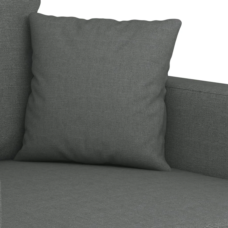 Ensemble de canapés 4 pcs coussins gris foncé tissu - 7
