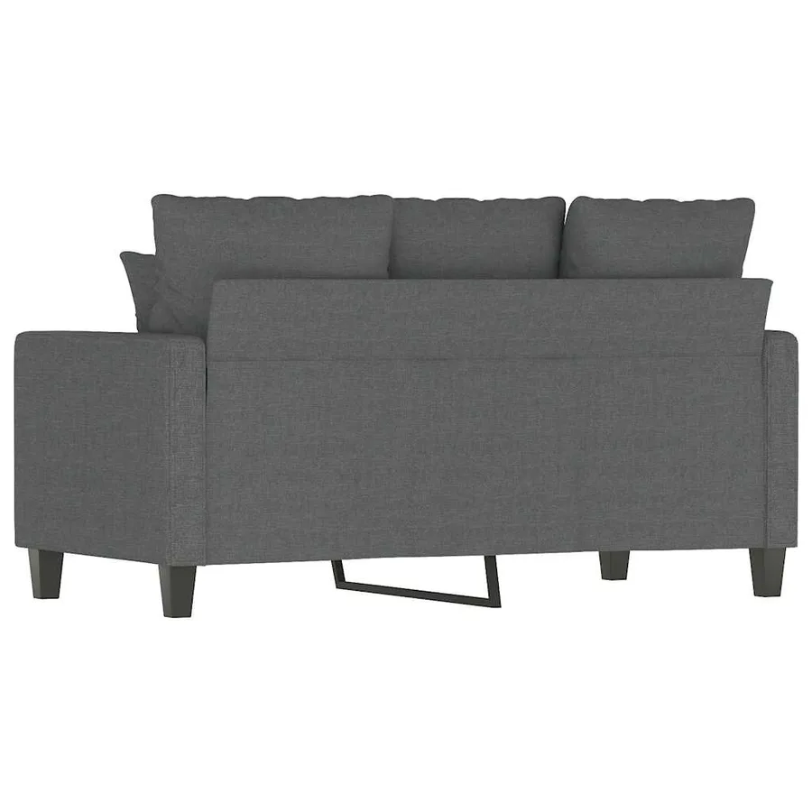Canapé à 2 places Gris foncé 120 cm Tissu - 6