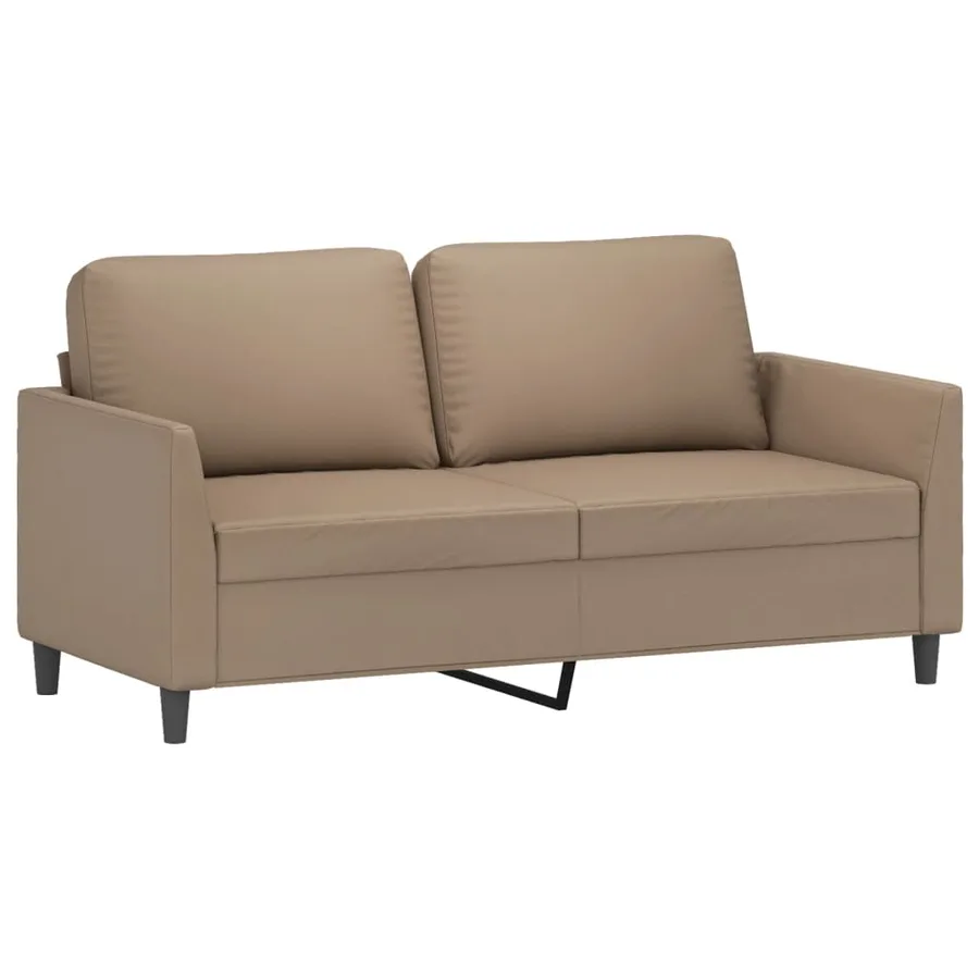 Ensemble de canapés 3 pcs avec coussins Cappuccino Similicuir - 4