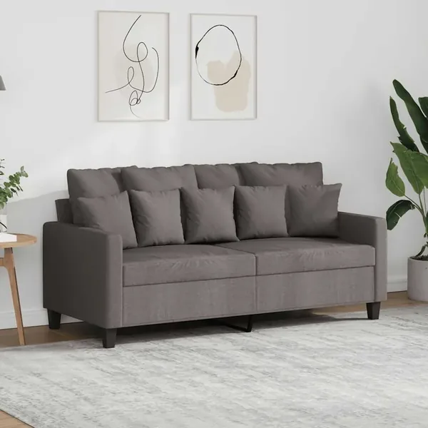 Canapé à 2 places Taupe 140 cm Tissu