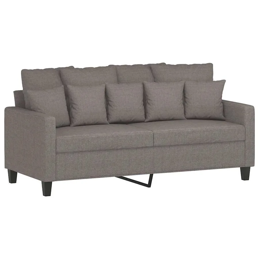 Canapé à 2 places Taupe 140 cm Tissu - 2