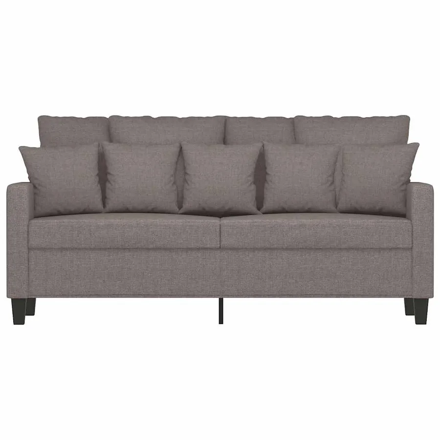 Canapé à 2 places Taupe 140 cm Tissu - 4