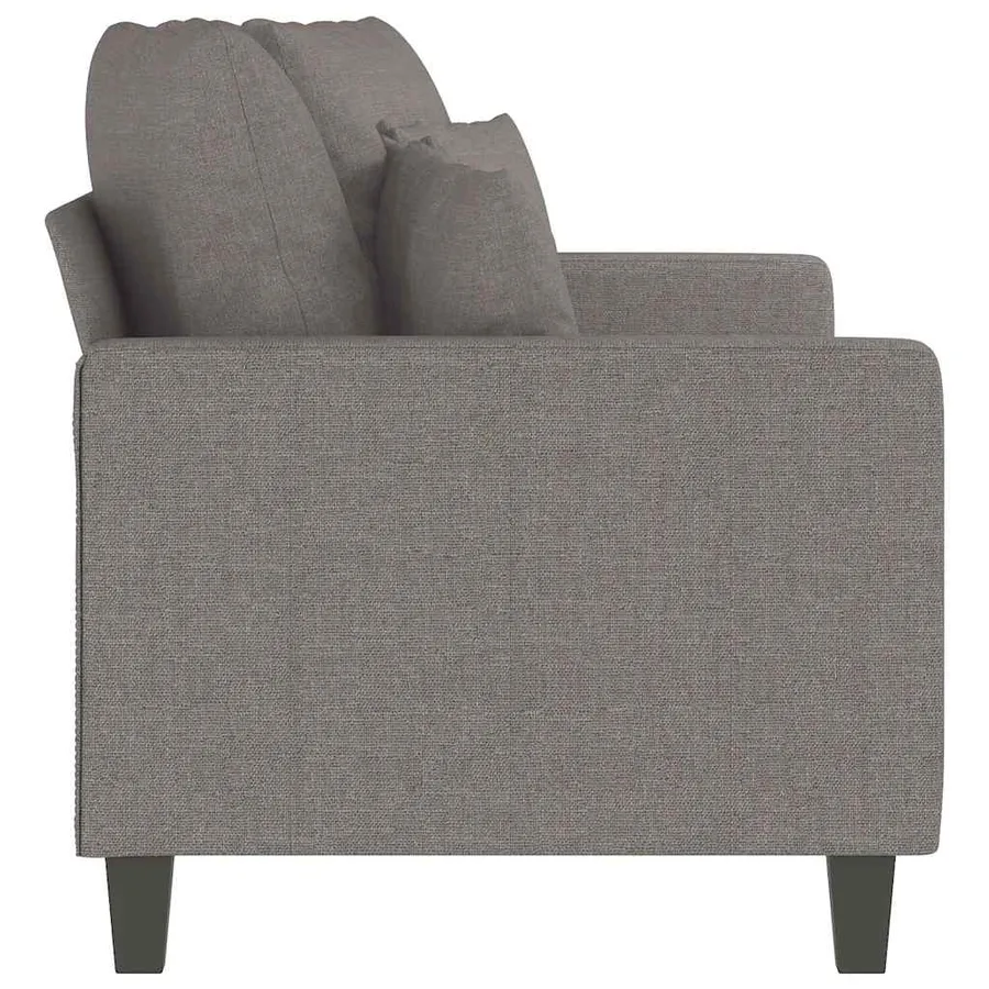 Canapé à 2 places Taupe 140 cm Tissu - 5