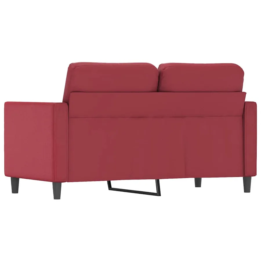Canapé à 2 places Rouge bordeaux 120 cm Similicuir - 6