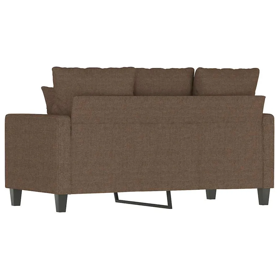Canapé à 2 places Marron 120 cm Tissu - 6
