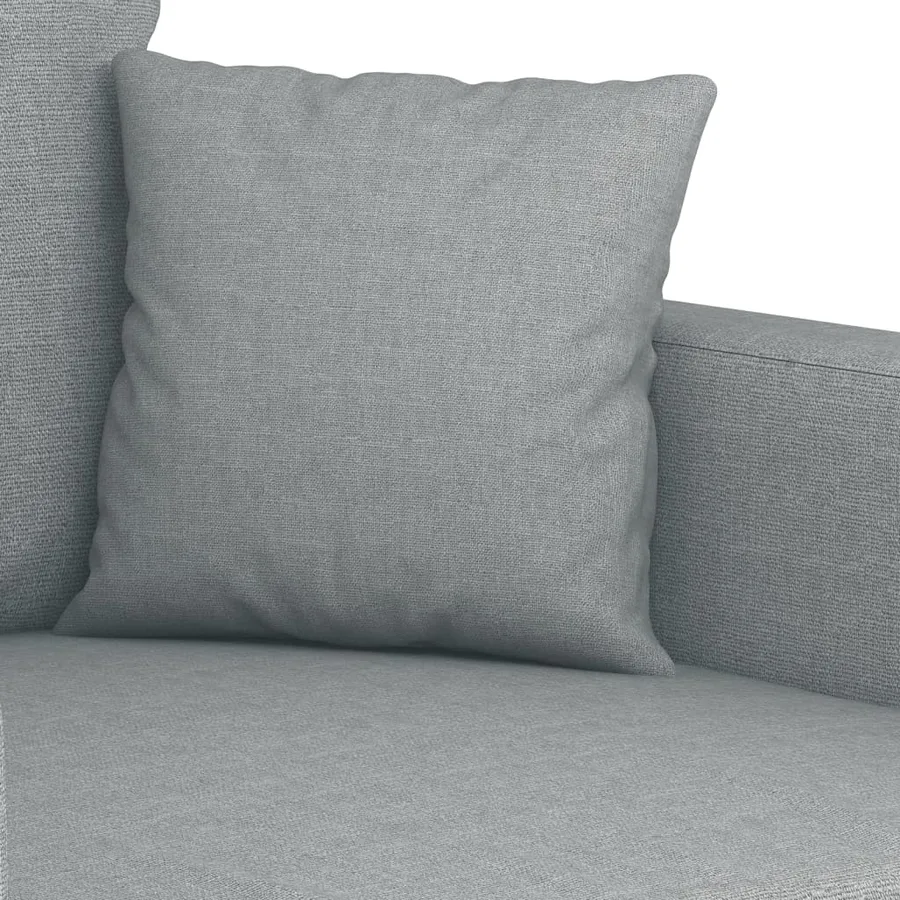 Ensemble de canapés 2 pcs avec coussins Gris clair Tissu - 5