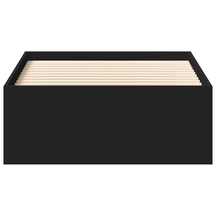 Cadre de lit sans matelas noir 100x200 cm - 5