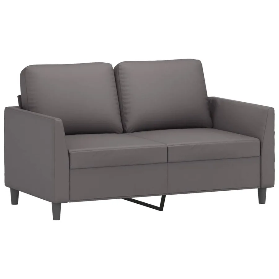 Ensemble de canapés 3 pcs avec coussins Gris Similicuir - 3