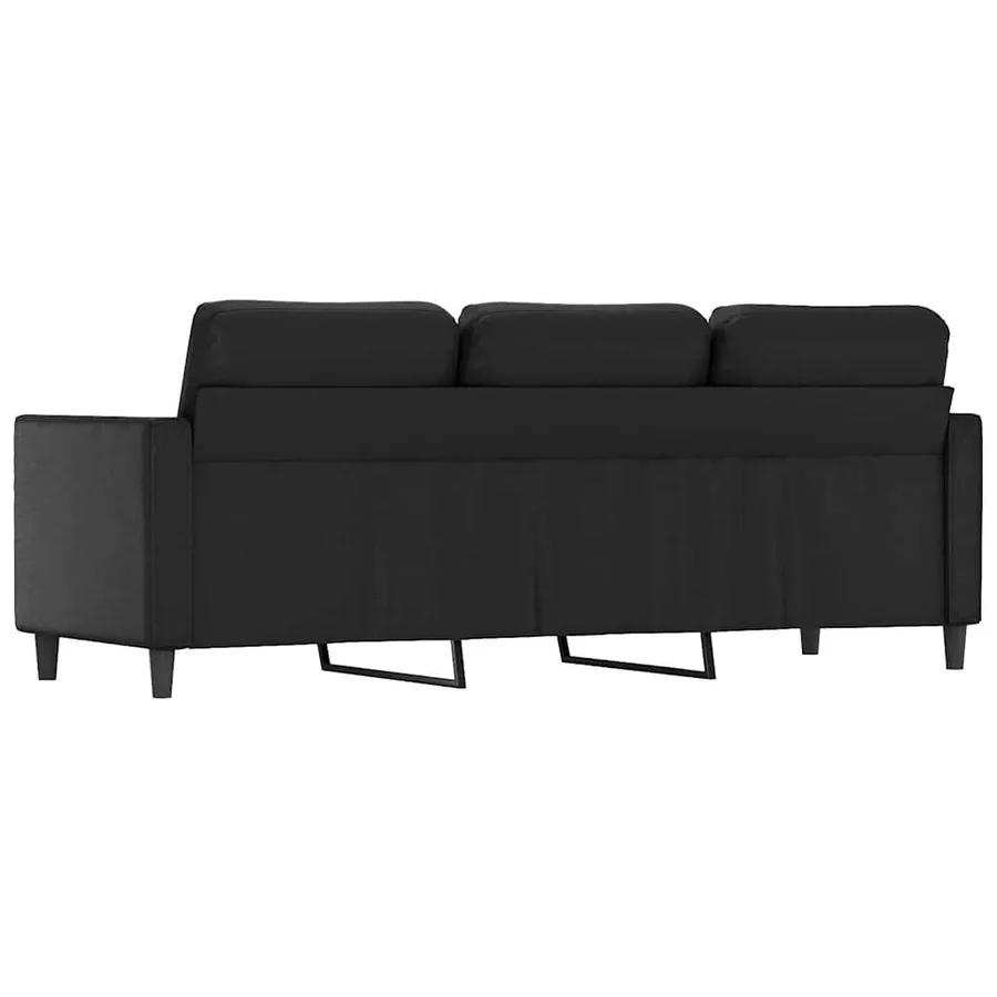 Canapé à 3 places Noir 180 cm Similicuir - 6