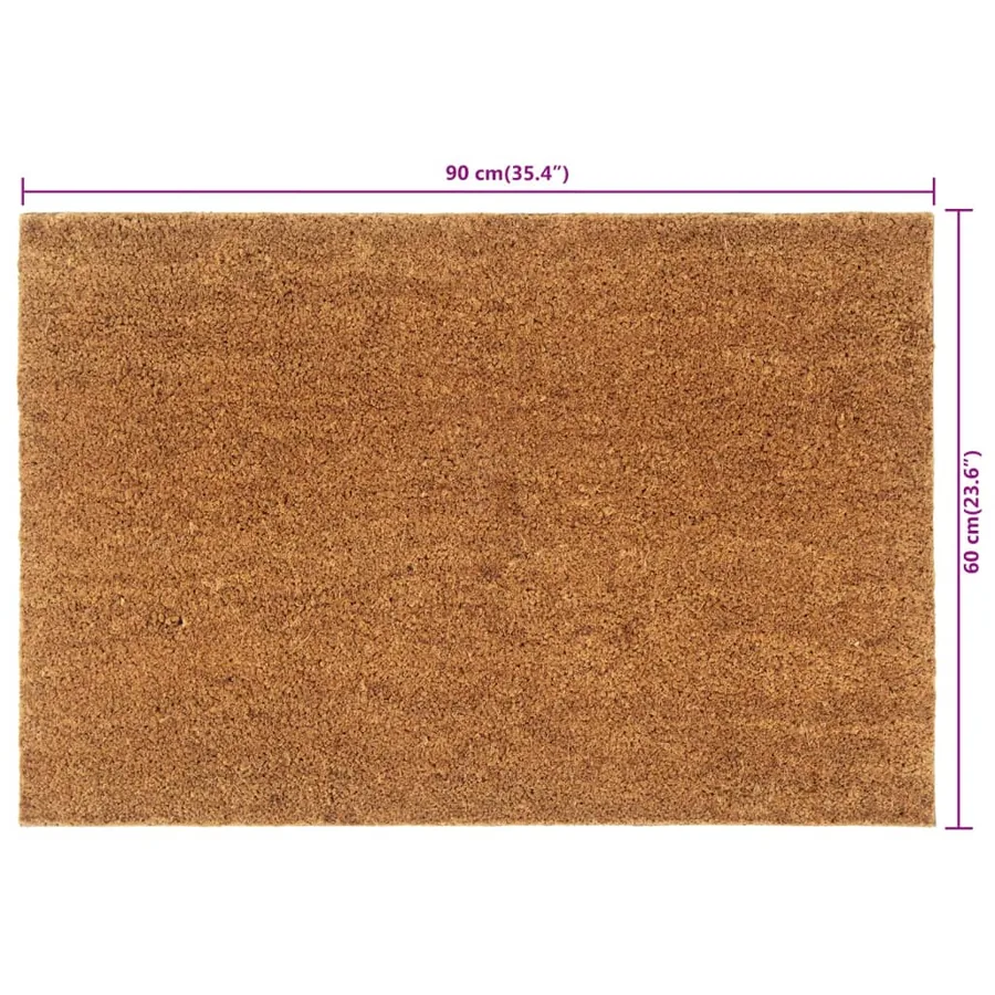 Tapis de porte naturel 60x90 cm fibre de coco touffeté - 5