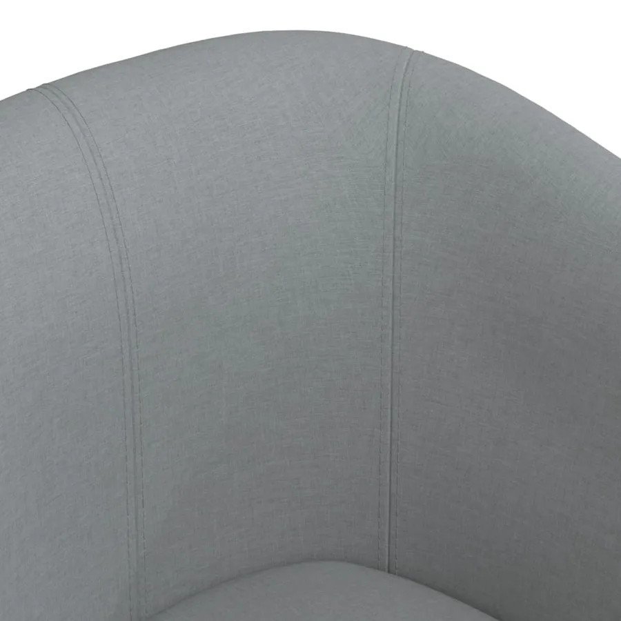 Chaise cabriolet avec repose-pied gris clair tissu - 6