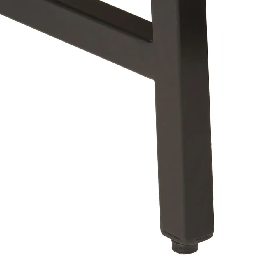 Tables basses gigognes 3 pcs bois massif de manguier et fer - 7