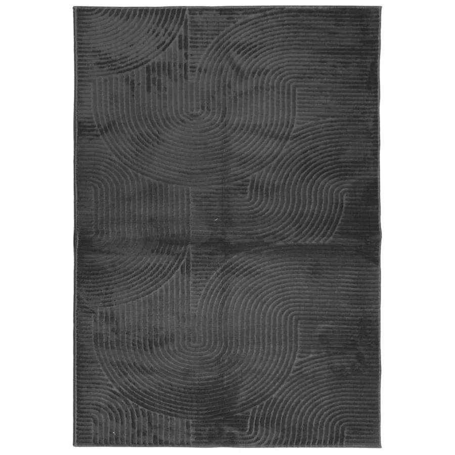 Tapis IZA poils courts style scandinave anthracite 120x170 cm - 2