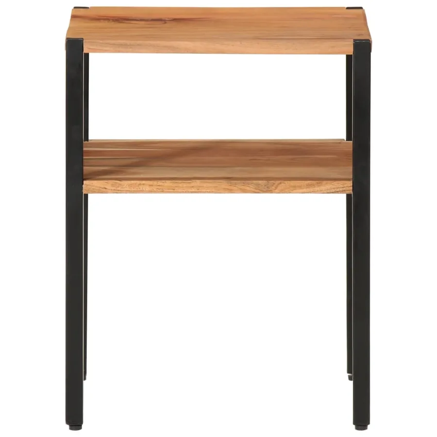 Table d’appoint 35x35x45 cm bois massif d'acacia et fer - 2
