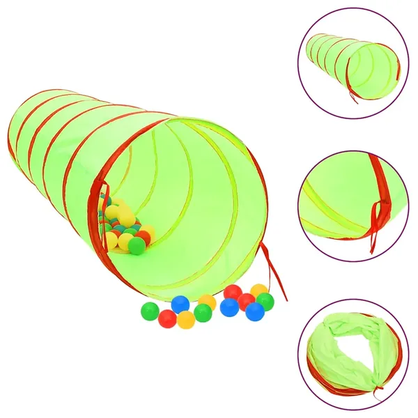 Tunnel de jeu pour enfants Vert 175 cm Polyester