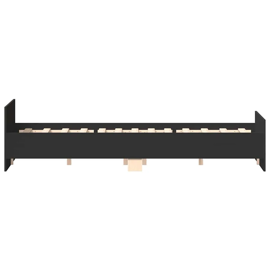 Cadre de lit sans matelas noir 140x190 cm - 7