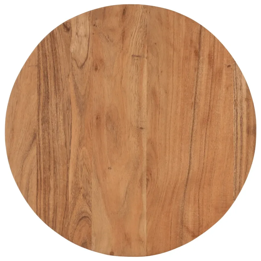 Table basse 45x45x35 cm bois massif acacia et fer - 3