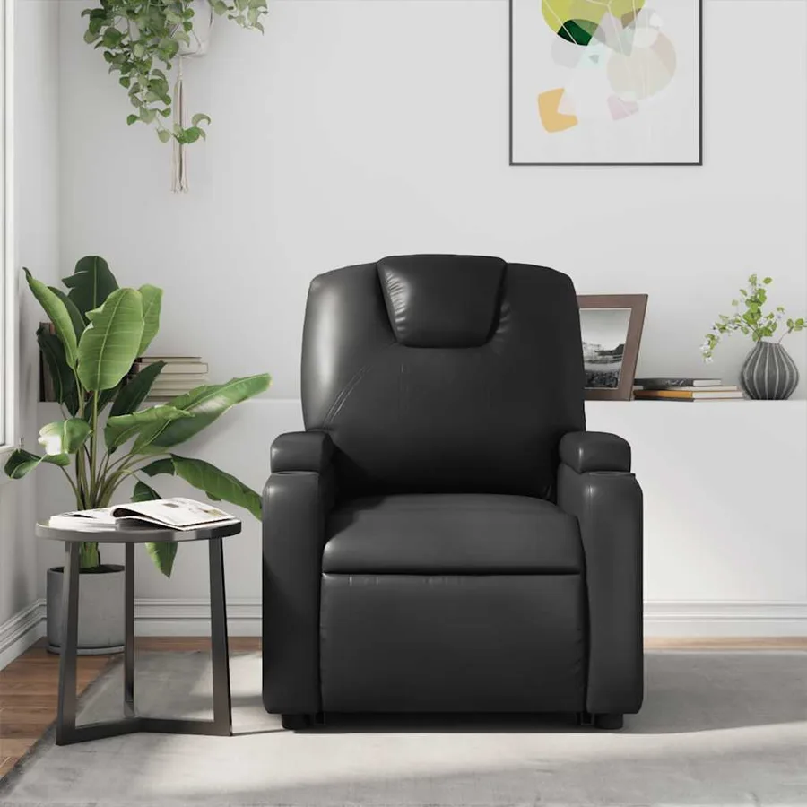 Fauteuil de massage inclinable Noir Similicuir - 3