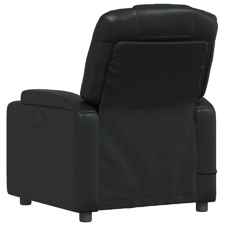 Fauteuil de massage inclinable Noir Similicuir - 7
