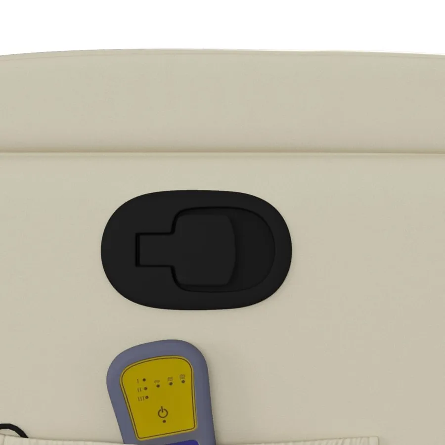 Fauteuil de massage inclinable crème similicuir - 10