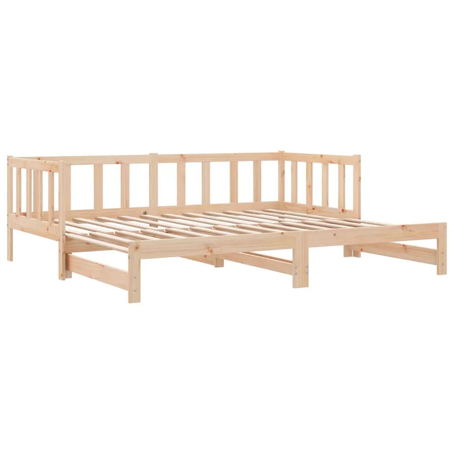Lit de jour et lit gigogne sans matelas 90x190 cm bois massif - 11