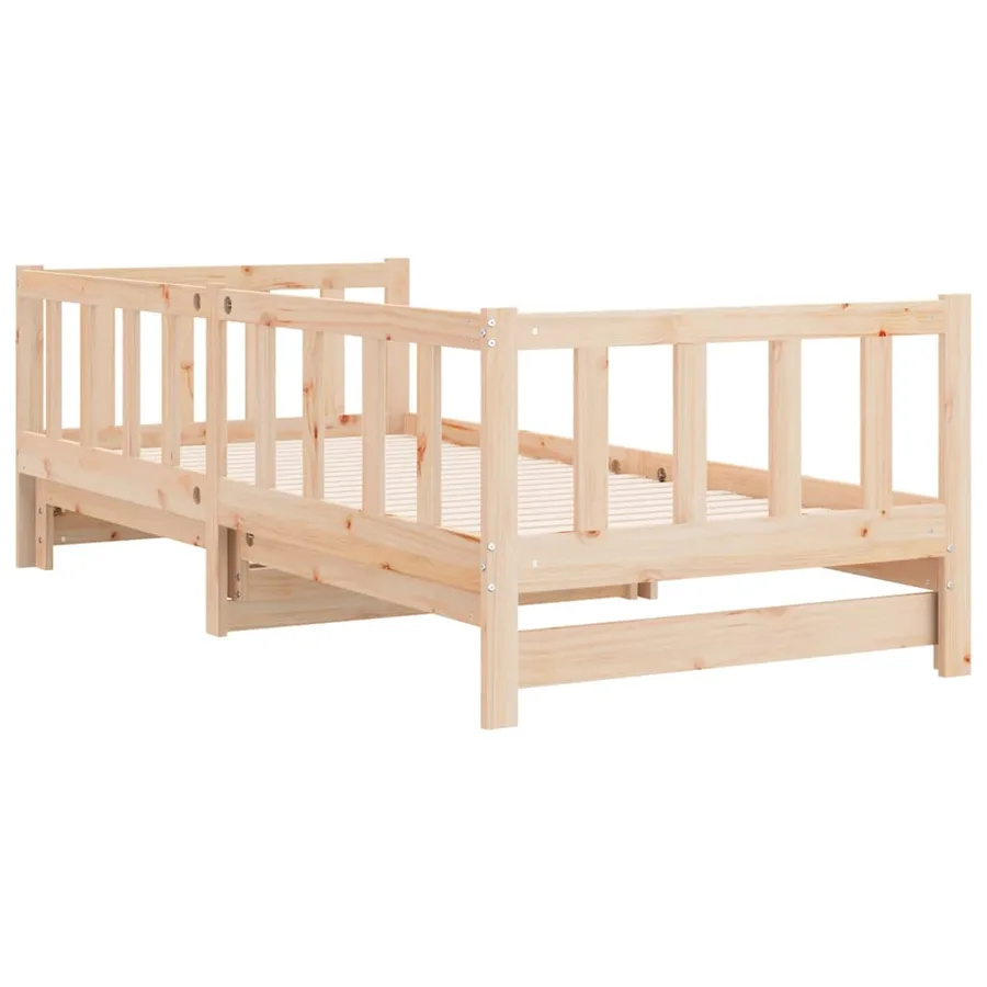 Lit de jour et lit gigogne sans matelas 90x190 cm bois massif - 8
