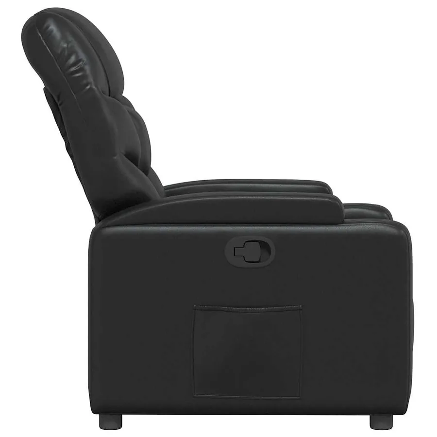 Fauteuil inclinable en similicuir noir - 4
