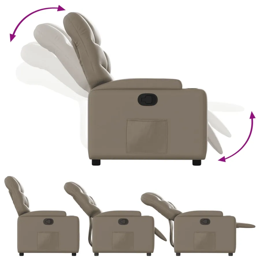 Fauteuil inclinable Cappuccino Similicuir - 6
