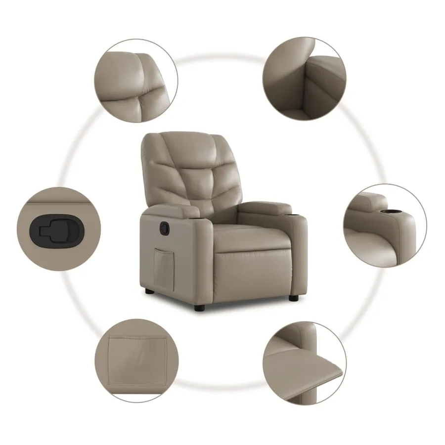 Fauteuil inclinable Cappuccino Similicuir - 7