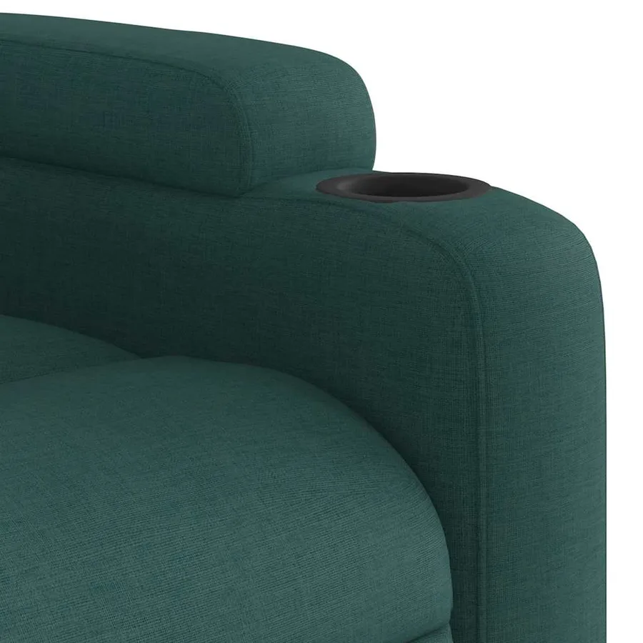 Fauteuil de massage inclinable Vert foncé Tissu - 10
