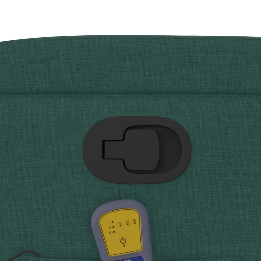 Fauteuil de massage inclinable Vert foncé Tissu - 11