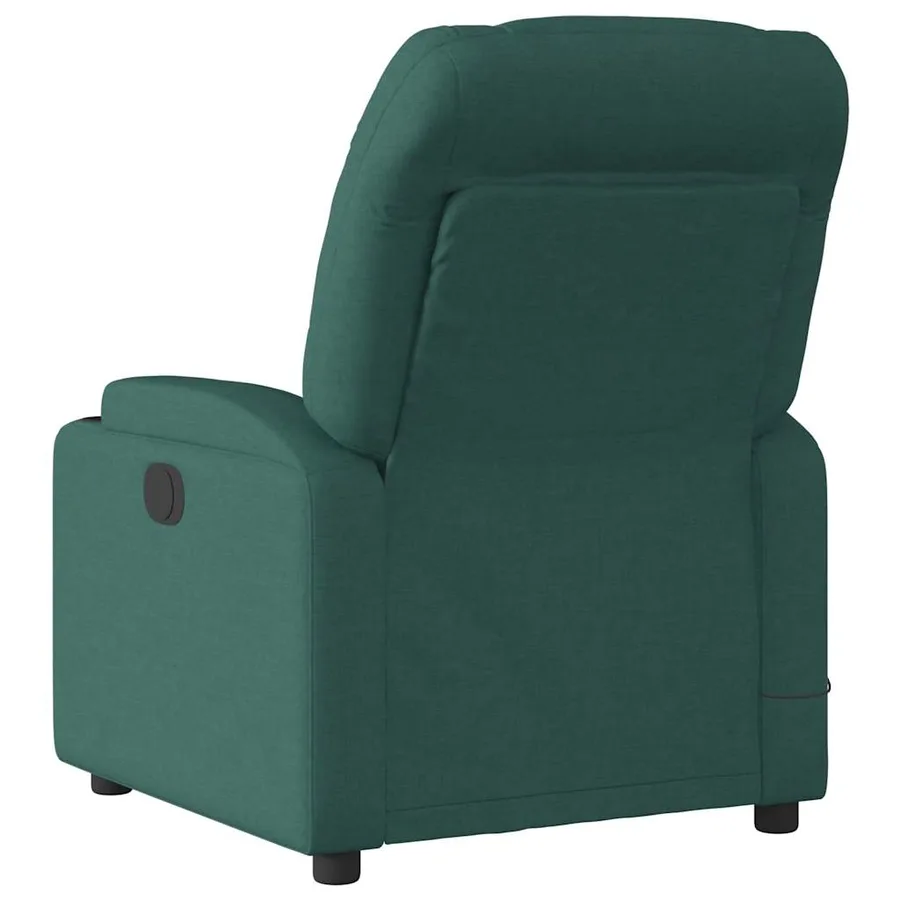 Fauteuil de massage inclinable Vert foncé Tissu - 7