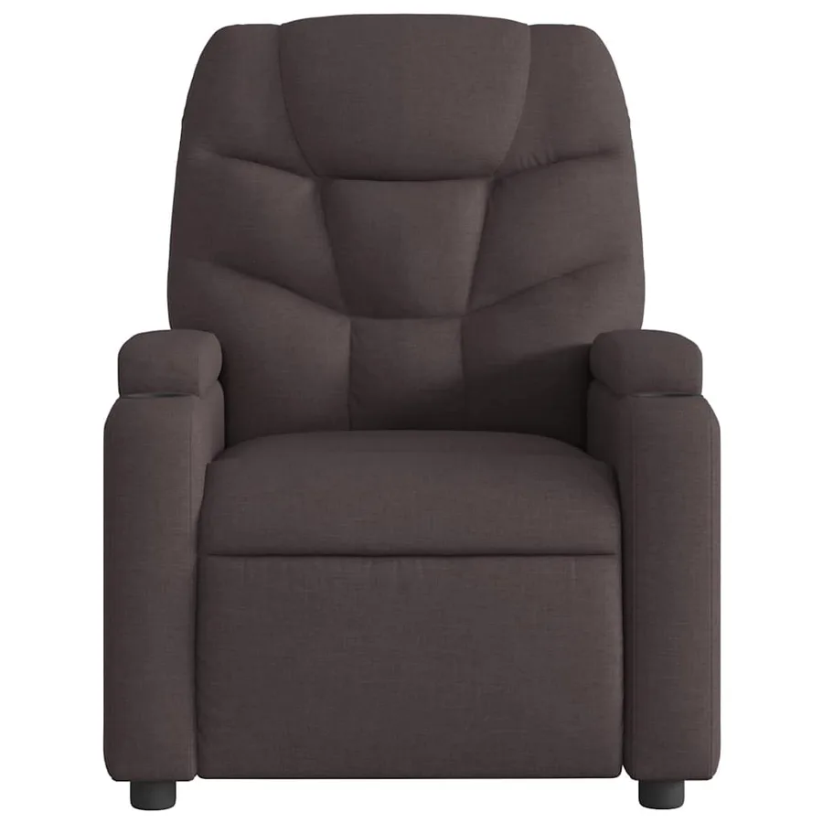 Fauteuil inclinable Marron foncé Tissu - 3