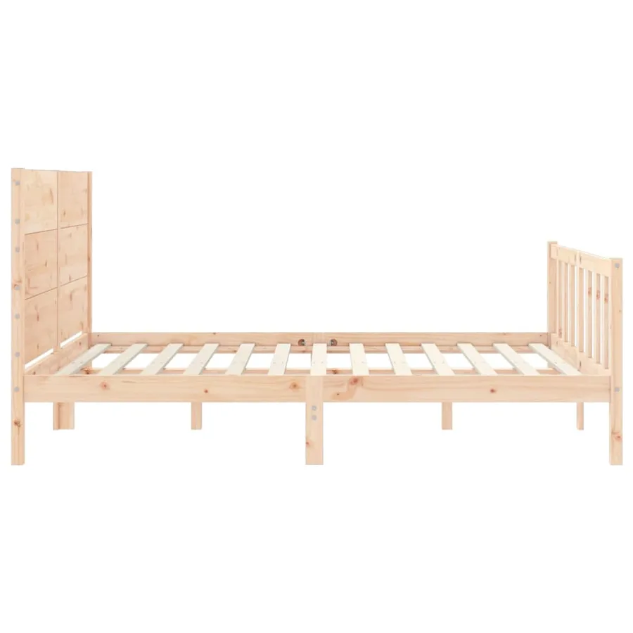 Cadre de lit sans matelas 160x200 cm bois massif de pin - 7