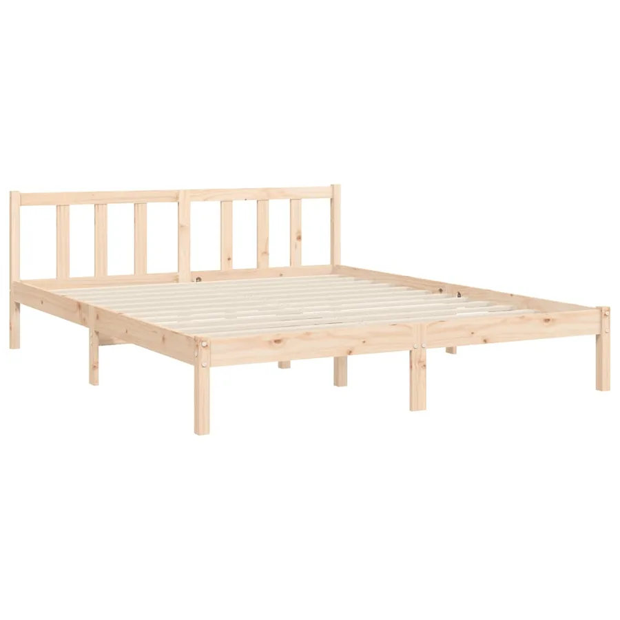 Cadre de lit sans matelas 160x200 cm bois massif de pin - 9